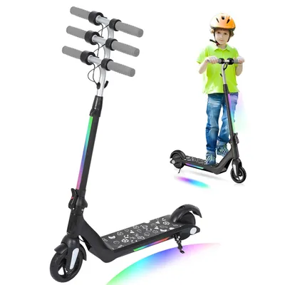 Produktbild von Elektroscooter Kinder mit LED Digitalanzeige, klappbar Kinderroller Für Kinder und Jugend, Höhenverstellbar E Roller, 15km/h E Scooter Schwarz