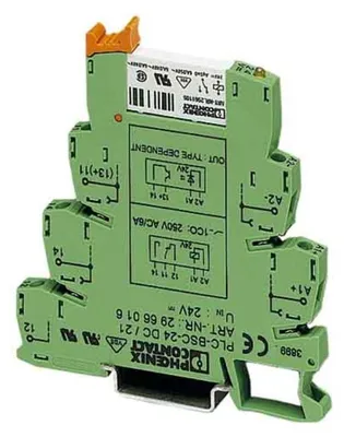 Productafbeelding van Phoenix Contact PLC-RSC-24UC/21 - Groen - Temperatuurbereik: -40 tot 60 °C - Afmetingen: 6,2 x 94 x 80 mm - Gewicht: 33,83 g