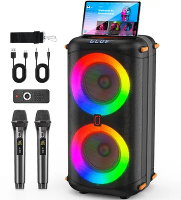 Obrázok produktu pre Prenosný karaoke systém s Bluetooth 5.3 – výkon 25 W – batéria s kapacitou 10 000 mAh