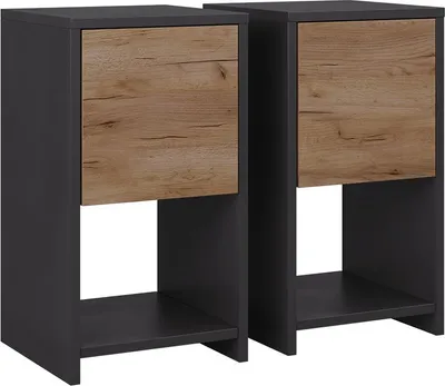 Obrázek produktu pro Noční stolek Vicco Evo Antracit/zlatý dub Sada 2 kusů, Model 57749