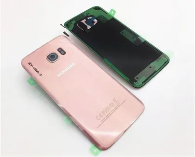 Produktbild von Original Samsung Galaxy S7 Edge G935F Akkudeckel Backcover Batterie Deckel Pink Gold & Werkzeug