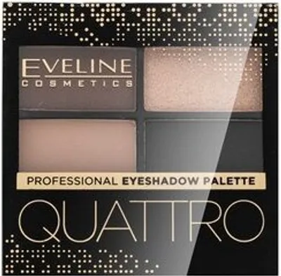 Obrázek produktu pro Eveline Cosmetics Quattro Eyeshadow – oční stíny, dlouhotrvající efekt, Odstín 02