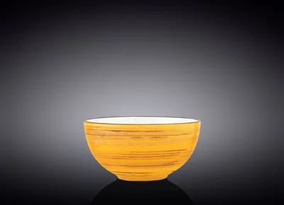 Zdjęcie produktu dla Miska Wilmax 600 ml, żółta, porcelana WL-669430/A