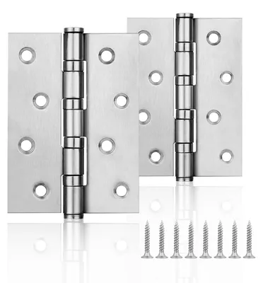 Productafbeelding van Roestvrijstalen Deurscharnieren 2 Stuks 100mm x 75mm met Schroeven