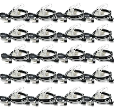 Produktbild von Retevis Funkgerät Headset 2 Pin Kopfhörer mit Schallschlauch Kompatibel mit Baofeng UV 5R 888S Walkie Talkie RT24 RT27 RT617 RT622 Kenwood Nestling Funkgeräte Headset mit Mikrofon (20 STK)