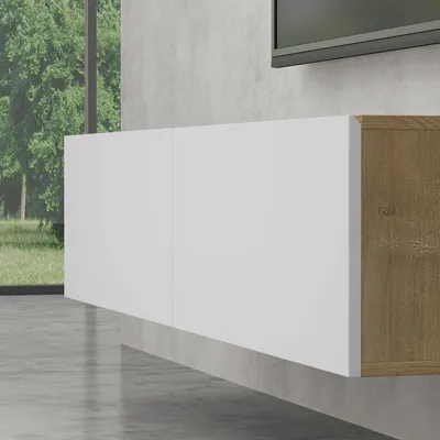 Produktbild von doporro TV Lowboard hängend Fernsehschrank Wohnzimmer | TV-Schrank hängend Fernsehtisch Hängeschrank 140cm Fernsehschrank02