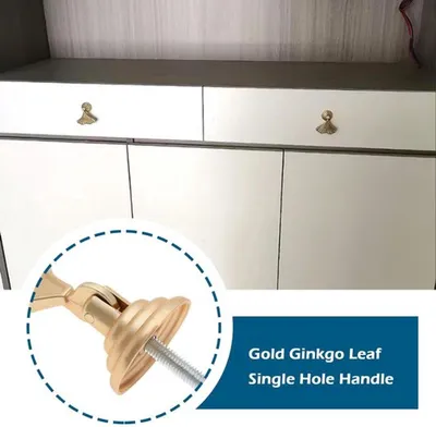 6 Stück - Goldfarben - Zink - Möbelknöpfe - Zubehör für Schränke - Einzigartige Form