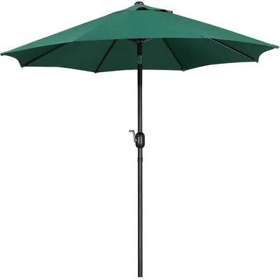 Produktbild von Sonnenschirm Gartenschirm Kurbelschirm - Rund - 270 cm - Neigbar - UV-Schutz UPF 50+