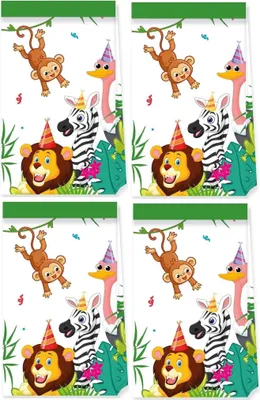 Produktbild von Papiertüten für Süßigkeiten TIERE 4 Stk.