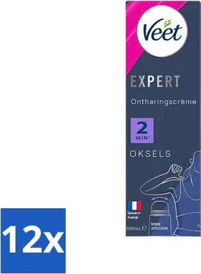 Obrázok produktu pre Veet Expert depilačný krém na podpazušie 100 ml – výhodné balenie – 12 kusov