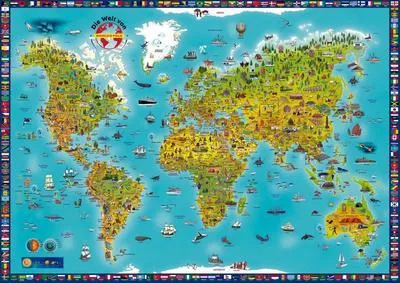 Produktbild von MARCO POLO Panorama Kinderweltkarte