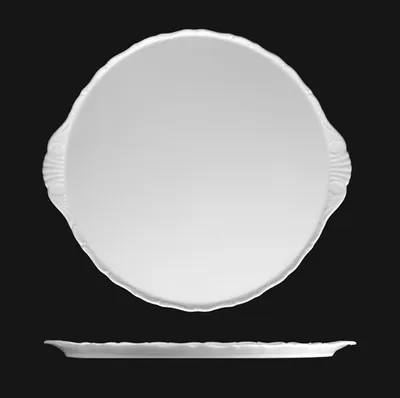 Produktbild von Kuchenteller 33 cm, weißes Porzellan, Verona, G. Benedikt