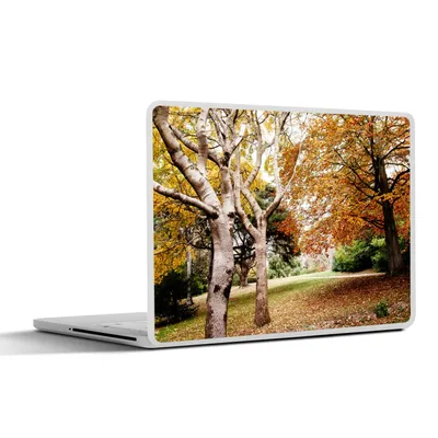 Produktbild von MuchoWow® Laptop Aufkleber Sticker Cover Herbst - Bäume - Laub - Natur 25x18 cm - Laptop-Deko