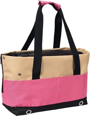 Transportbox 40 x 22 x 28 cm rosa - für kleine Haustiere Reisetasche Katze