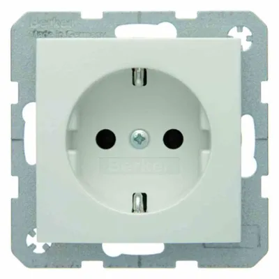 Zdjęcie produktu dla Berker 47438989 Gniazdo elektryczne S1 biały polarny błyszczący