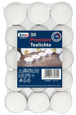 Produktbild von Teelichter mit Metallhülle 30Stück von Jeka