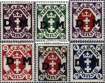 Produktbild von Briefmarken Danzig 1922 Mi D15-D20 (kompl.Ausg.) postfrisch Dienstmarke