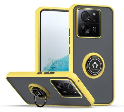 Produktbild von Für Xiaomi 13 T / 13 T Pro Shadow Design TPU + PC Schutz Hülle Tasche Case Schutzhülle Gelb / Schwarz