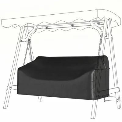 Produktbild von Outsunny Hollywoodschaukel Abdeckung 3 Sitzer Wasserdicht Winddicht Schwarz