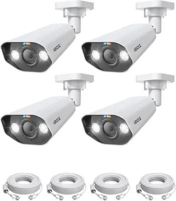 Image de Caméra de surveillance extérieure PoE – 4K Ultra HD – 8MP – Étanchité IP66 – Audio bidirectionnel