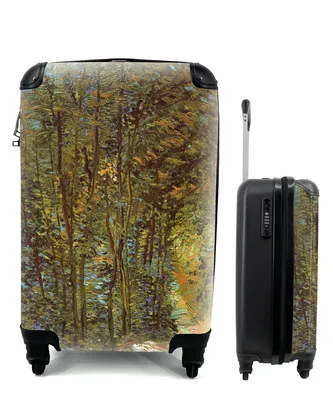 Produktbild von MuchoWow® Koffer Handgepäck Trolley Rollkoffer Kleine Reisekoffer mit 4 Rollen - In den Wäldern - Vincent van Gogh - Cabin Size < 55x40x23 cm & 55x40x20 cm - Fotokoffer - Kabinenkoffer - Boardgepäck - Reise-Box - Reisekoffer - Reisegepäck - Koffer mit Bild - Trolley für Kinder