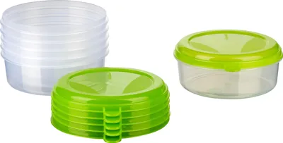 Produktbild von MiraHome Vorratsdosen Sets verschiedene Größen rund/quadratisch grün – Vorratsdosen mit Deckel Luftdicht – Gefrierdosen für Mealprep & Küche