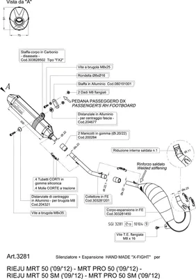 Zdjęcie produktu dla LeoVince kompletny system z nerezovej ocele pre X-FIGHT čierny RIEJU MRT 50/SM - MRT PRO 50/SM