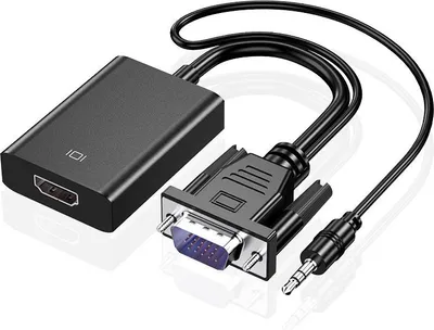 Produktbild von INF VGA zu HDMI Adapter – Konverter mit Audio & Stromversorgung
