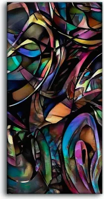 Produktbild von Dekor Leinwand Uhr Wandbilder Geräuschlos 30x60 Malerei Abstrakte Kunst - schwarze Hände