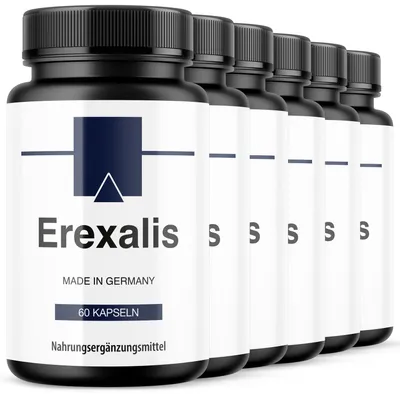 Produktbild von Erexalis Kapseln | Mit Maca, L-Arginin und L-Citrullin | Einfache Anwendung | 60 Kapseln 6x