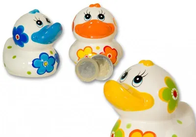 Produktbild von Spardose Comic-Ente, Farbe:orange