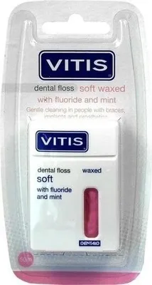Produktbild von VITIS Zahnfloss gewachst mit Fluorid und Minze