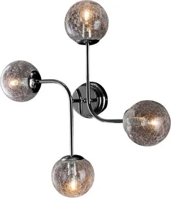 Image de Ikarus Plafonnier En Fer Chromé Poli 4 Lumières L.63X59 Bl213-Pl4-Cr