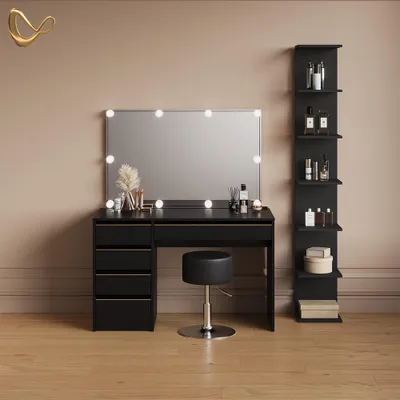 Immagine prodotto di Libreria da parete Livinity Vesuvio Nero 30 x 190 cm, Model 58775
