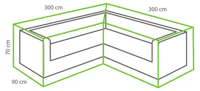 Produktbild von Lounge Set Schutzhülle L-Form 300 / 90x300 / 90x70 cm
