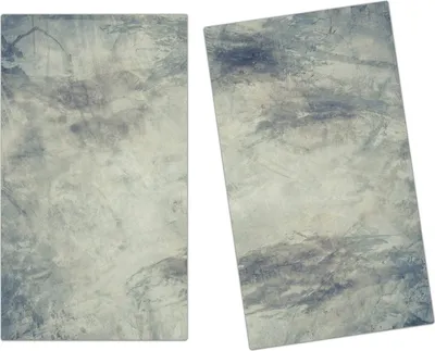 Produktbild von Spritzschutz Herdabdeckplatte Schneidebrett aus Glas Grunge Struktur grau 2-Teilig (60x52cm)