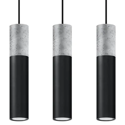 Produktbild von Lampe a sospensione BORGIO 3 L nero: 40, B: 6, H: 100, GU10, dimmbar