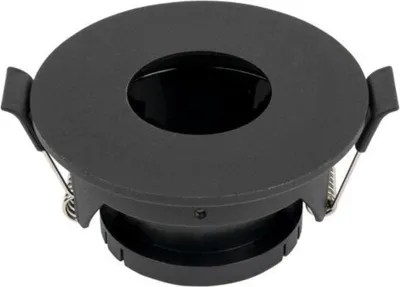 Image de Support Spot Aluminium GU10 LED Rond Noir Orientable ø83 mm