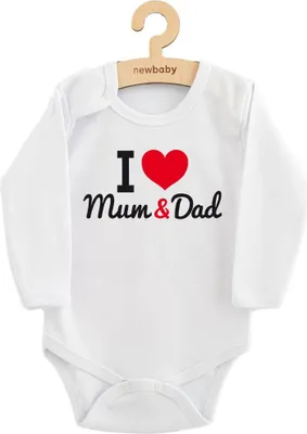 Immagine prodotto di Body stampato "New Baby I Love Mum and Dad", taglia 68 (4-6 mesi)
