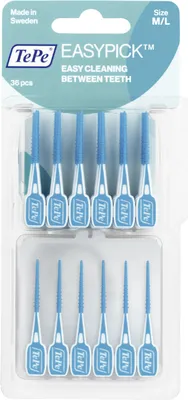Obrázok produktu pre TePe | Medzizubné kefky EasyPick M/L - 36 kusov - šetrné k zubom - s cestovným puzdrom