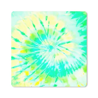 Produktbild von MuchoWow® Mauspad Mousepad Sommer - Krawattenfärbung - Gelb 20x20 cm - Mousepads - Maus Mat - Pad - Mausunterlage - Desk Mat - Bureauartikeln