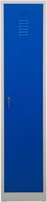 Produktbild von Garderobenspind Camel | 1-Fach| HxBxT 180x41x50 cm | Zylinderschloss | Grau-Blau