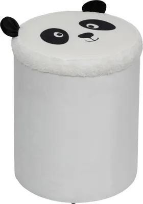 Obrázek produktu pro Skládací taburet s úložným prostorem SMILE, Ø 30 cm, bílý