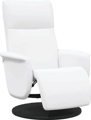 Image de Fauteuil de massage et de détente vidaXL, blanc, similicuir