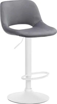 Produktbild von CLP Barhocker Camden Samt drehbar und höhenverstellbar - Farbe: dunkelgrau, Gestellmaterial: Metall matt weiss
