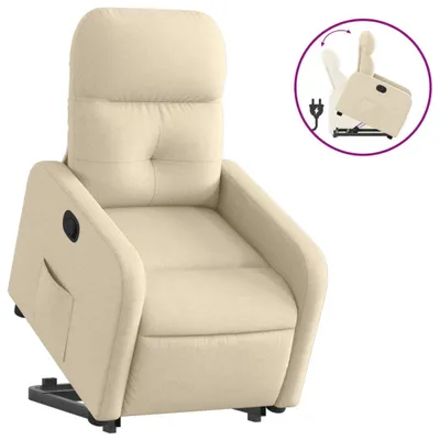 Produktbild von vidaXL Relaxsessel mit Aufstehhilfe Creme Stoff