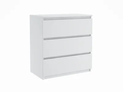 Produktbild von Kommode mit 3 Schubladen Sideboard weiß Anrichte holz Möbel Schubladenschrank