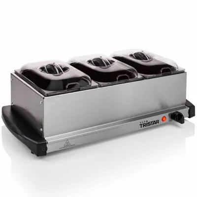 Produktbild von Tristar Buffetwärmer BP-2979 200 W 3 x 1,5 Liter Silber