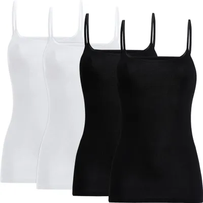Produktbild von Con-ta Damen-Unterhemd 4er-Pack weiß/schwarz 46