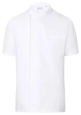 Obrázek produktu pro Karlowsky – „Basic“ kuchařská zástěra pro muže s krátkými rukávy FK1734 (XL) (bílá)